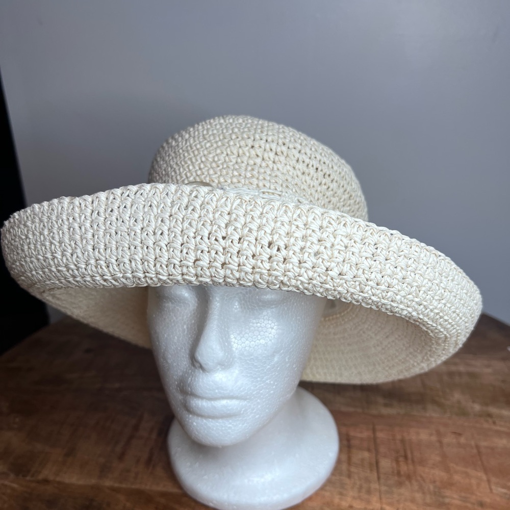 Cappelli Straworld Crochet Wide Brim Sun Hat - Cream